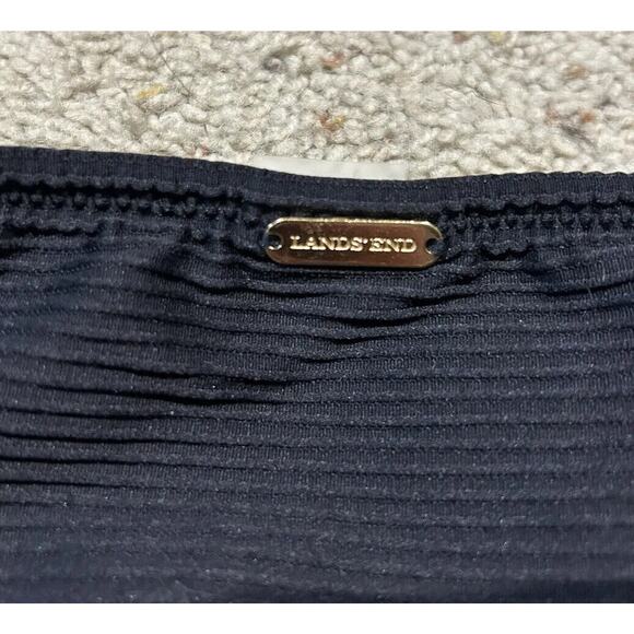 LANDS END size 8 Modest TANKINI Swim Suit TOP & Ribbed bottoms BLACK SET C23 - Picture 11 of 12